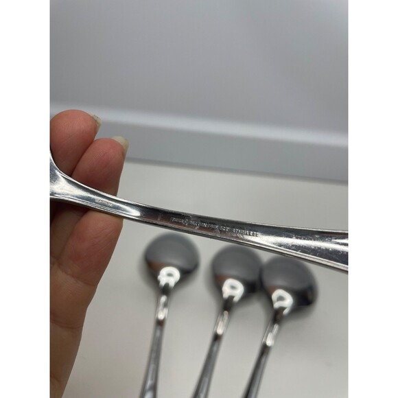 4 Reed & Barton SARAJEVO Stainless  Place/Oval Soup Spoons Select Flatware 7 1/8 - Picture 6 of 7